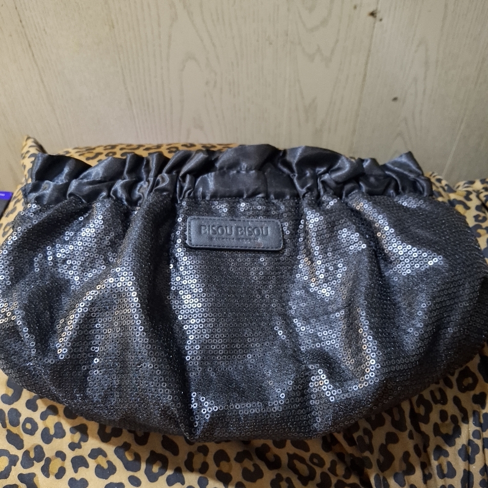 Bisou Bisou Shimmering Black Sequin Clutch